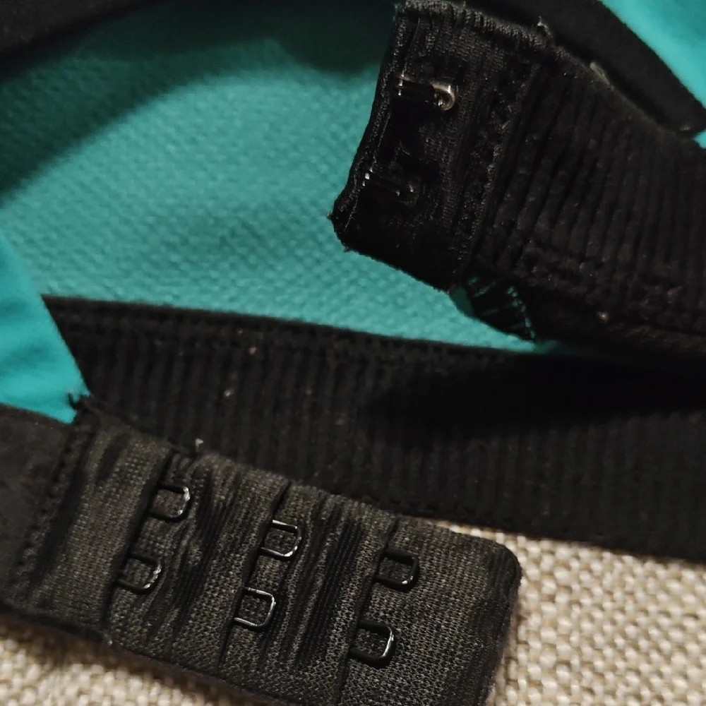 VSX Teal and Black Sports Bra - Picture 3 of 5